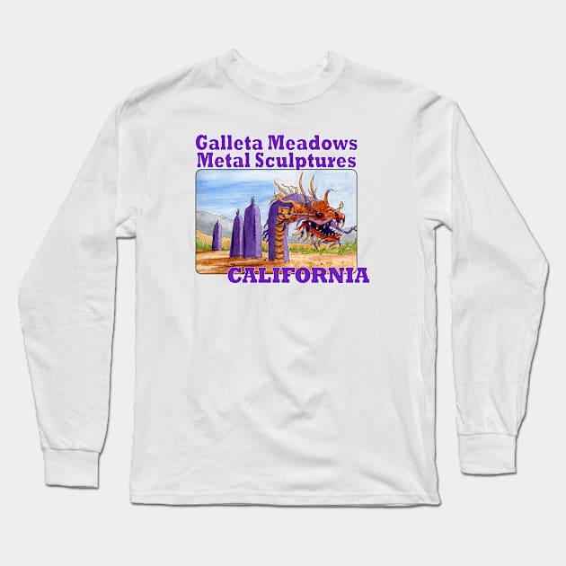 Galleta Meadows Metal Sculptures, California Long Sleeve T-Shirt by MMcBuck